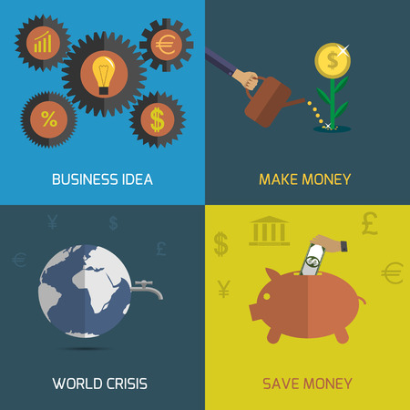 flat design icon setのイラスト素材