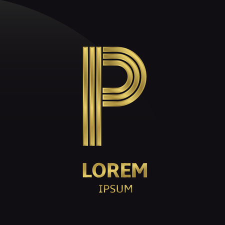 Golden letter symbolのイラスト素材