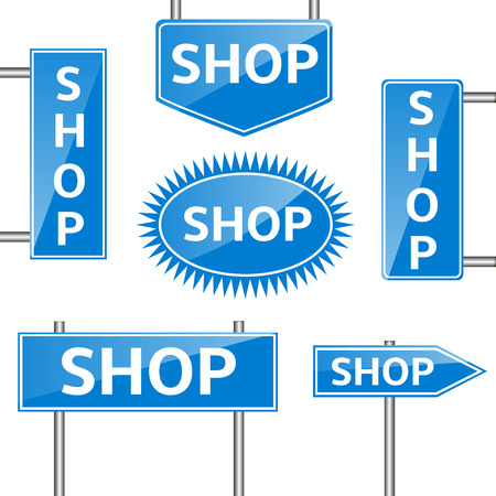 Shop bannersのイラスト素材