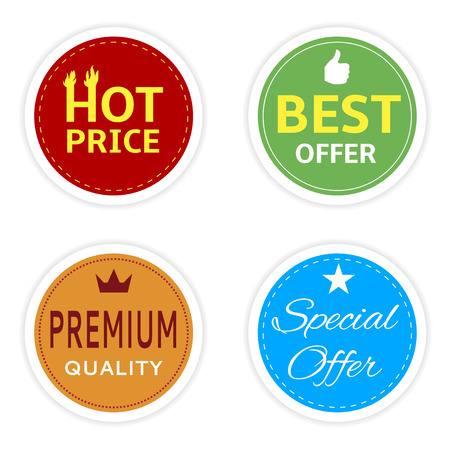 Shopping stickersのイラスト素材