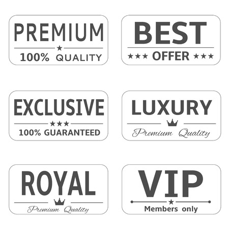 Minimalistic luxury labelsのイラスト素材