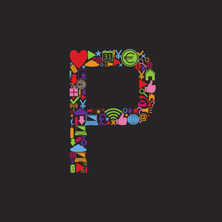 Letter Pのイラスト素材