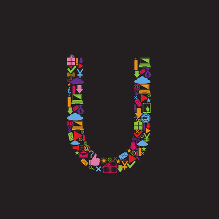 Letter Uのイラスト素材