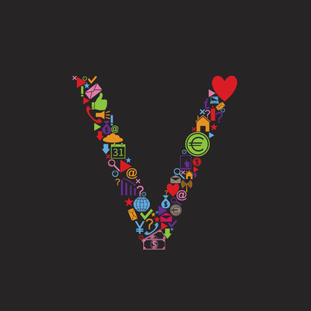 Letter Vのイラスト素材