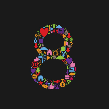 Number 8のイラスト素材