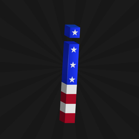 USA flag alphabetのイラスト素材