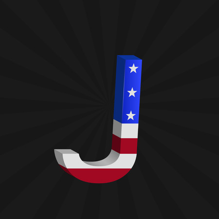 USA flag alphabetのイラスト素材