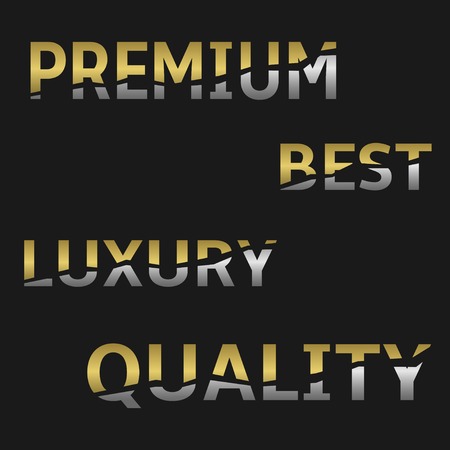 Promotional marketing shopping label set. Premium best luxury and quality iconsのイラスト素材