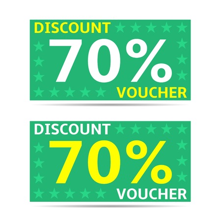 Discount voucher cards. 50 Percent off. Vector illustrationのイラスト素材