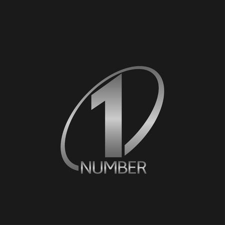 First place icon Silver number one Vector illustrationのイラスト素材