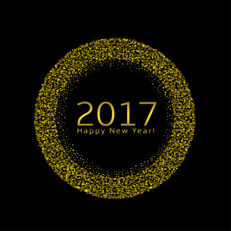 Happy New Year 2017. Abstract magic Stars And Sparkles, holiday illustrationのイラスト素材