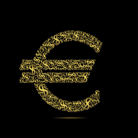 Golden euro signのイラスト素材