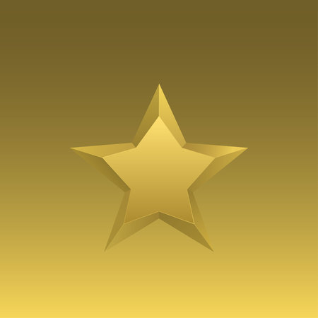 Golden star symbolのイラスト素材