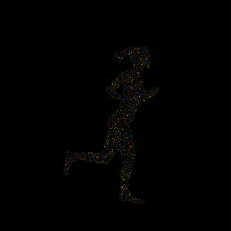 Running woman silhouetteのイラスト素材