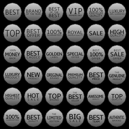 Advertising promotional labelsのイラスト素材