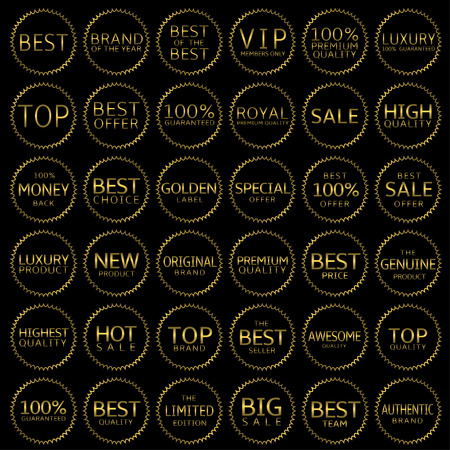 Advertising promotional labelsのイラスト素材