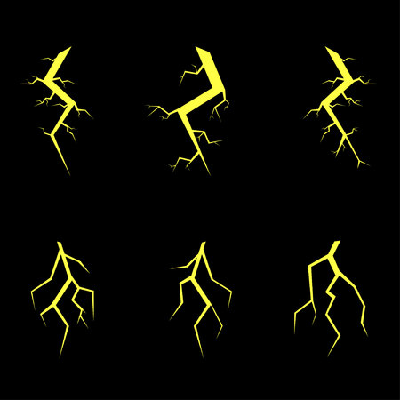 Lightning symbol setのイラスト素材