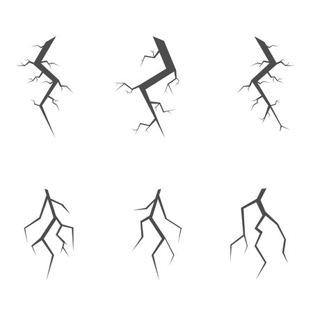 Simple crack setのイラスト素材