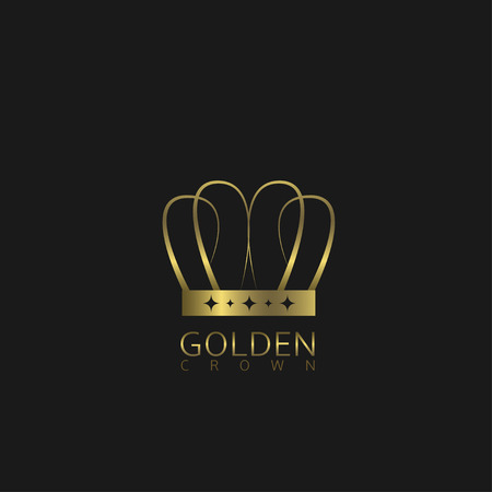 Golden crown labelのイラスト素材