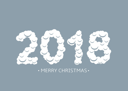 Merry Christmas 2018のイラスト素材