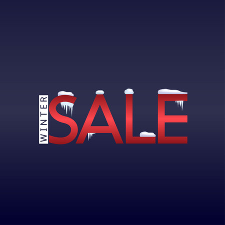 Winter sale textのイラスト素材