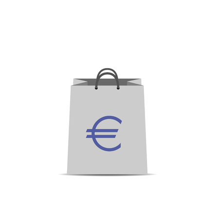 Shopping bag with euro signのイラスト素材