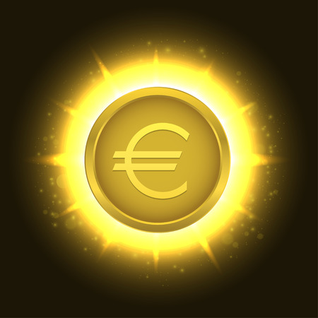 Golden euro coin3の写真素材