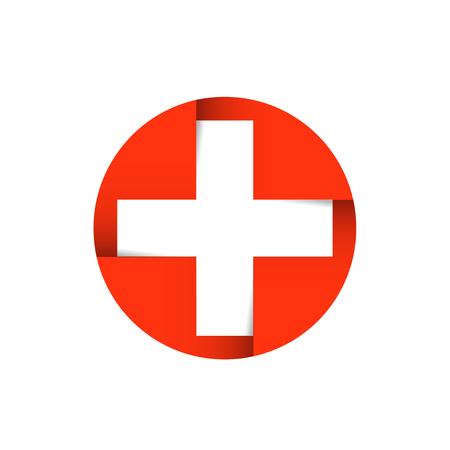Medical cross logo. Healthcare symbol, Vector illustrationのイラスト素材