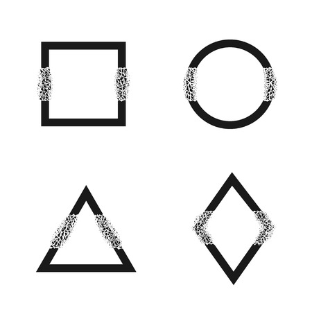 Broken geometric shapesのイラスト素材