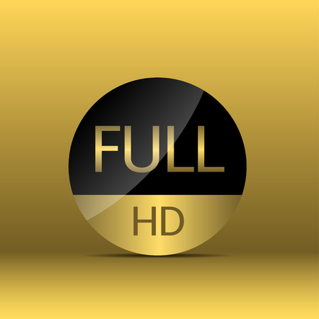 Full HD labelのイラスト素材