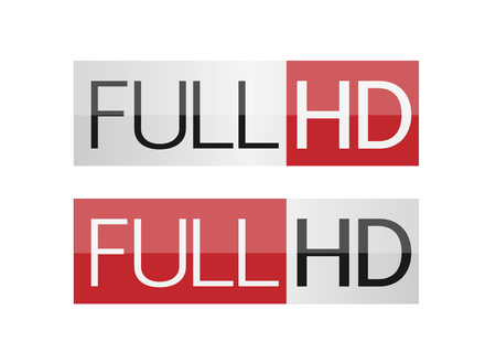 Full HD labelsのイラスト素材