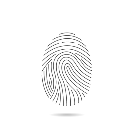Fingerprint scan iconのイラスト素材