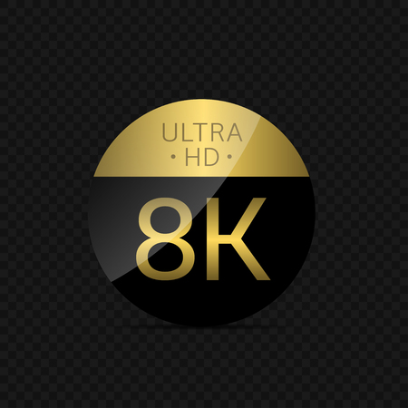 8K Ultra HD iconのイラスト素材
