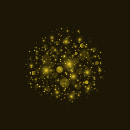 Golden firework illustrationのイラスト素材