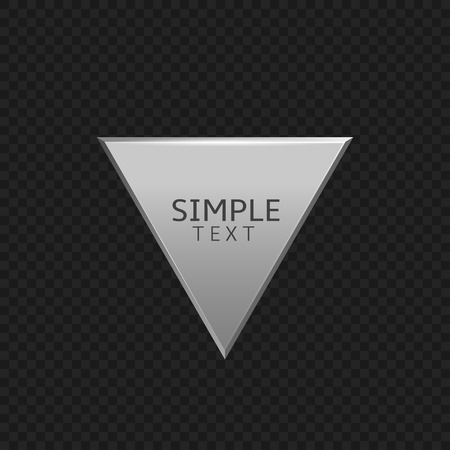 Metal steel Silver triangle label. Vector illustrationのイラスト素材