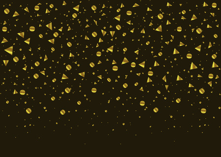 Golden confetti background, Flying confetti. Festive holiday backgroundのイラスト素材