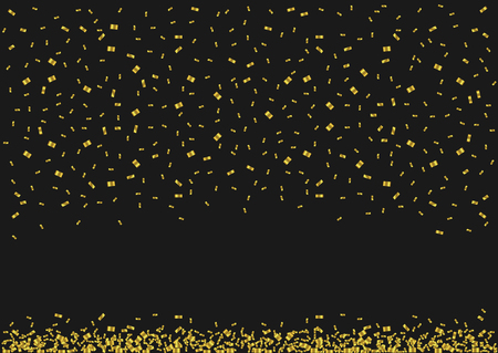 Golden confetti background, Flying confetti. Festive holiday backgroundのイラスト素材