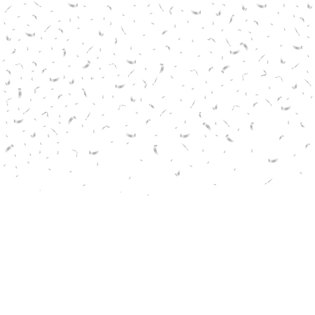 Silver confetti background, silver glitters stars. Festive holiday backgroundのイラスト素材