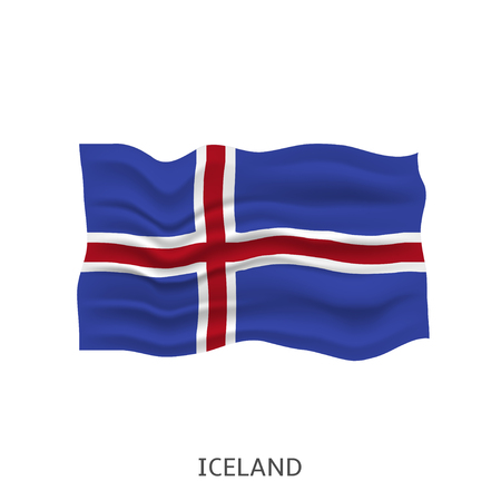 Flag of Icelandのイラスト素材