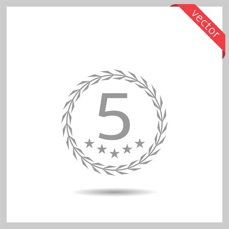 Five stars icon illustrationのイラスト素材