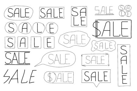 Sale label setのイラスト素材