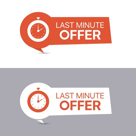 Last minute offer labelsのイラスト素材