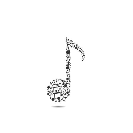 Musical notes vector illustrationのイラスト素材