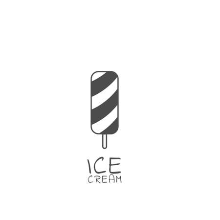 Simple ice cream icon Vector illustrationのイラスト素材