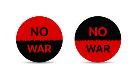 No war red labels. Vector illustrationのイラスト素材