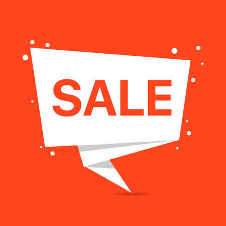 White promo sticker. Sale bannerのイラスト素材