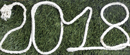 Rope in the form of the year 2018の写真素材