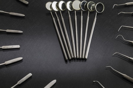 dentist tools and tooth healthcare equipment set.の写真素材