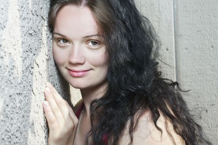Portrait of a beautiful young womanの写真素材