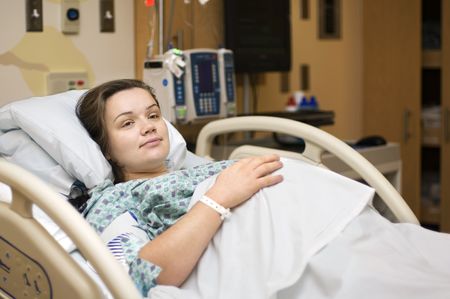 Pregnant woman in hospital 